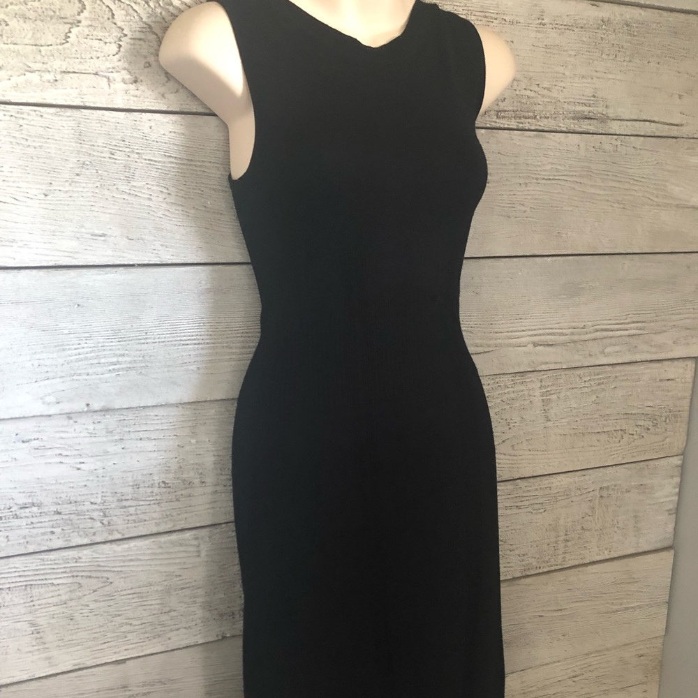 MEXX Cute Form Fitting Black Sweater Dress Size Small